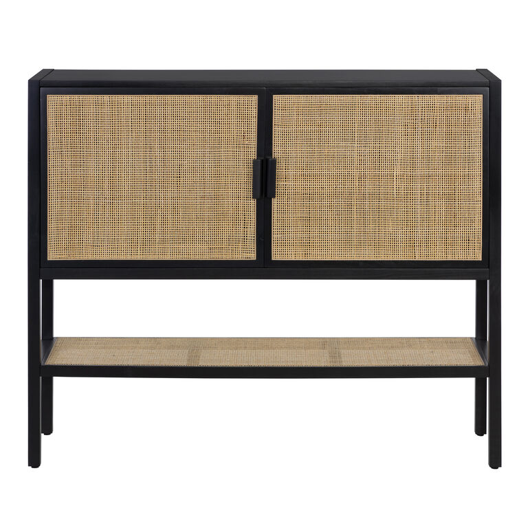 Leith Pine Wood and Rattan Cane Buffet with Shelf image number 2