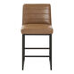 Katiya Cognac Faux Leather Tufted Upholstered Counter Stool image number 2