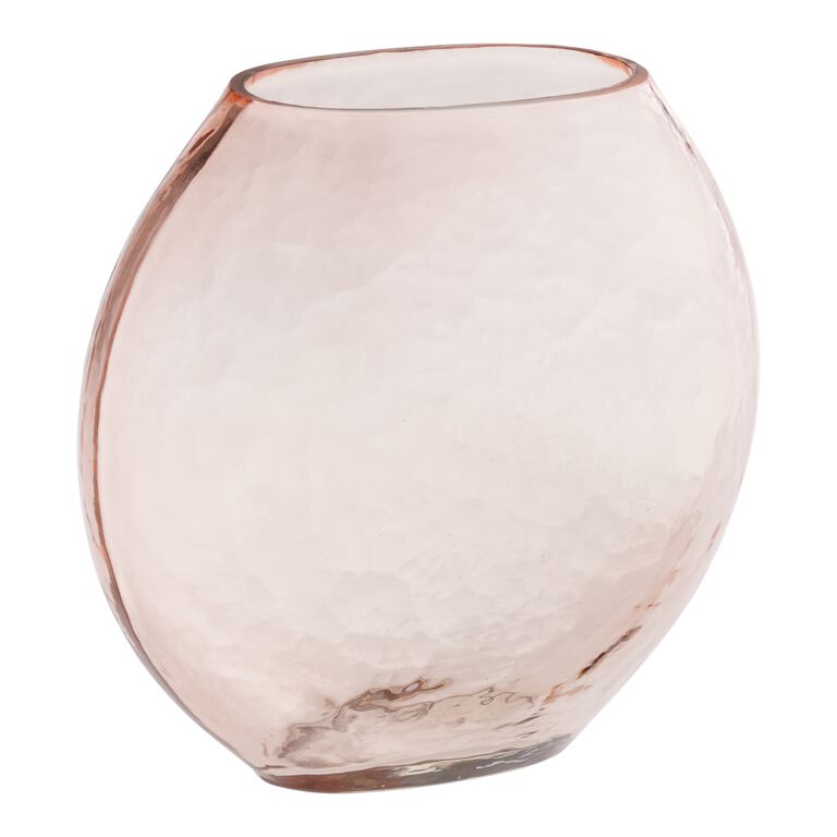 Hammered Blown Glass Circle Vase image number 1