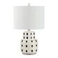Alfege White And Black Resin Dot Table Lamp image number 0