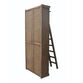 Lonsdale Tall Reclaimed Pine and Metal Bookshelf with Ladder image number 2