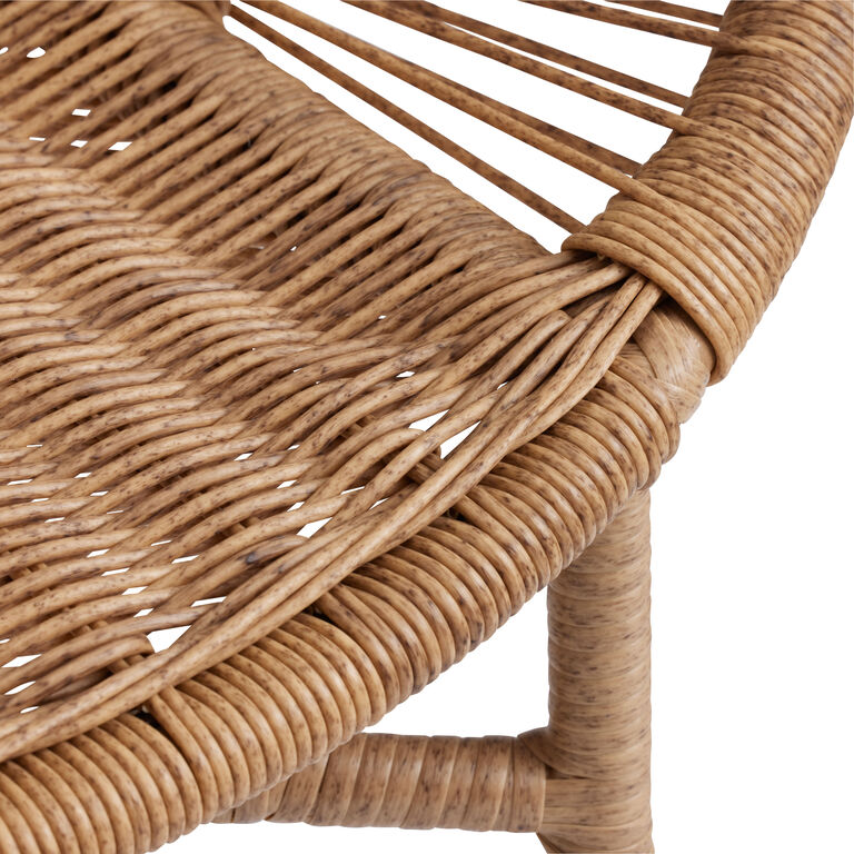Camden Rounded Natural All Weather Wicker Outdoor Bench image number 5