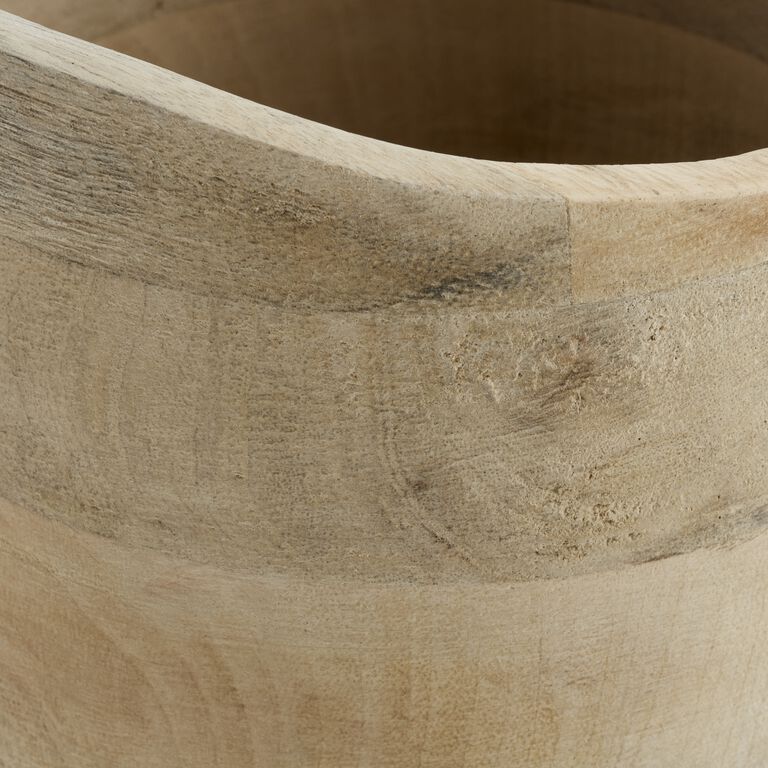 CRAFT Large Whitewash Mango Wood Vase image number 3