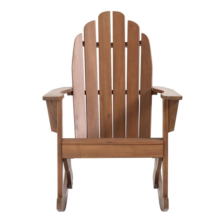 Slatted Wood Adirondack Rocking Chair image number 2