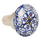 Tunis White And Blue Hand Painted Bottle Stopper image number 2