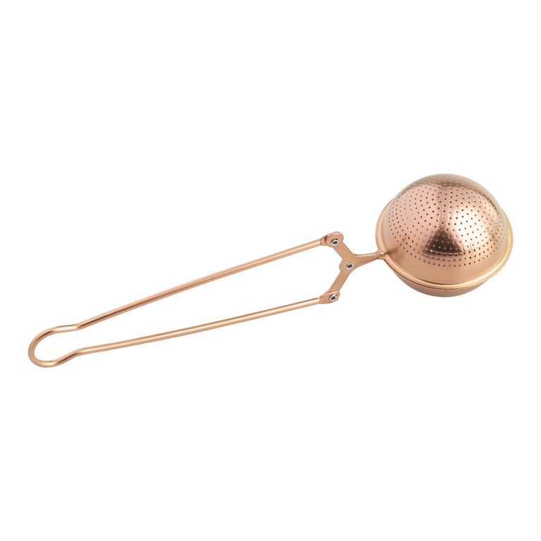 Copper Ball Tea Infuser with Handle image number 1