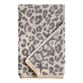 Gray and Ivory Leopard Print Hand Towel