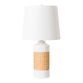 Reardon White Ceramic And Natural Cane Table Lamp image number 0