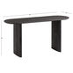 Zeke Oval Brushed Wood Console Table image number 4