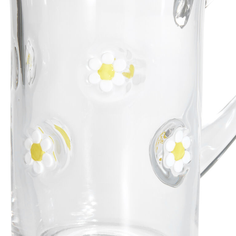 Daisy Inlay Glass Pitcher image number 3
