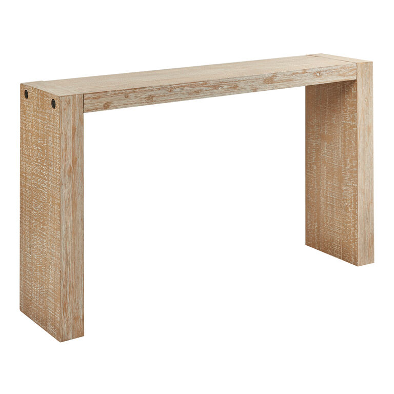 Vince Natural Distressed Wood Console Table image number 1
