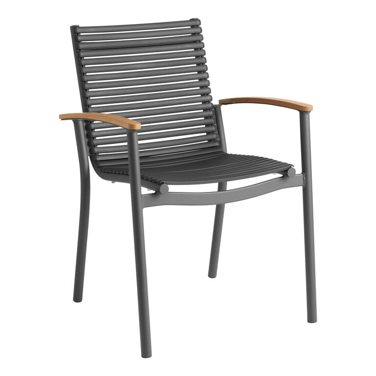 Palma Sur Recycled Plastic and Aluminum Outdoor Dining Chair Set of 2 image number 1