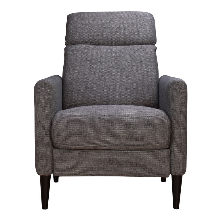 Clinton Charcoal Gray Upholstered Recliner image number 3