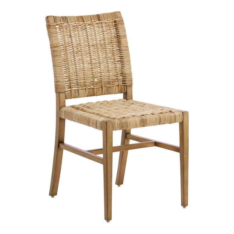 Amolea Wood and Rattan Dining Chair Set of 2 image number 1
