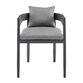 Chania Black Metal Outdoor Dining Chair 2 Piece Set image number 2