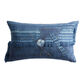 Denim Patchwork Printed Lumbar Pillow image number 0