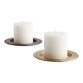 Recessed Metal Pillar Candle Plates Set Of 2 image number 0