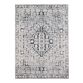 Iman Black and Ivory Persian Style Washable Area Rug image number 0