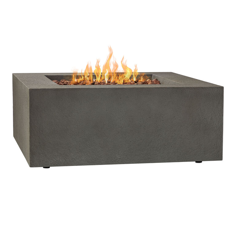 Baltic Square Glacier Gray Faux Stone Gas Fire Pit Table image number 1