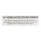 CRAFT Henna Round Carved Wood Wall Mirror image number 2