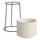 Amelia Ivory Ceramic Planter With Metal Stand image number 1