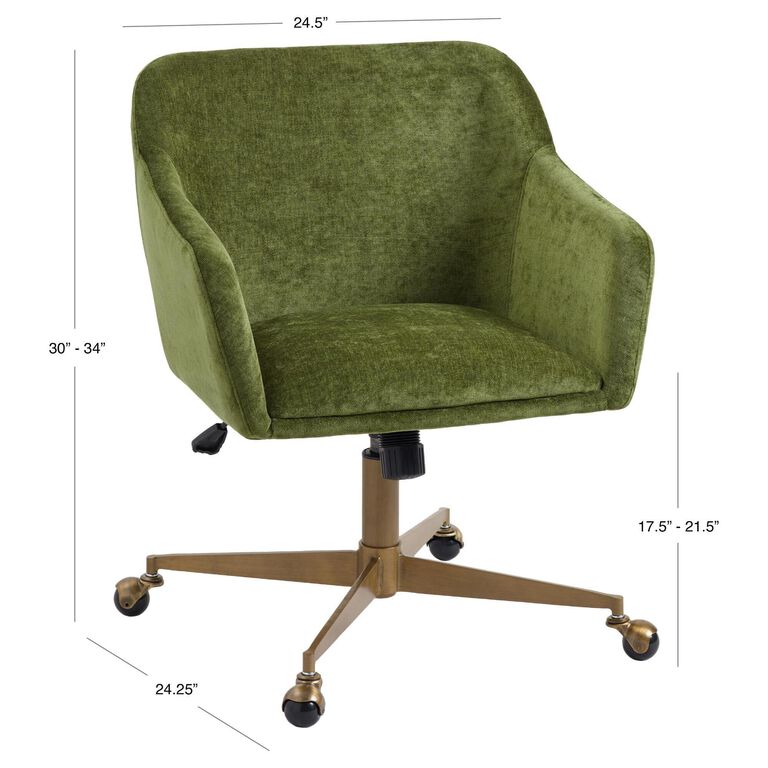Zarek Mid Century Upholstered Office Chair image number 6