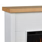 Whitscar White Wood Shiplap Electric Fireplace Mantel image number 2