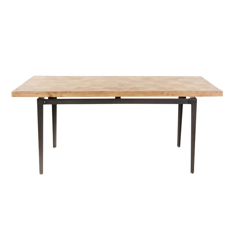 Anders Reclaimed Pine and Metal Dining Table image number 2