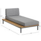 Andorra Reversible Modular Outdoor Chaise Lounge with Table image number 7