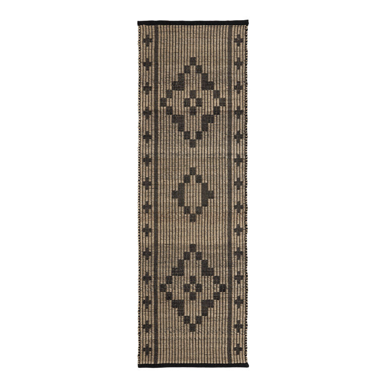 Dune Black and Natural Diamond Reversible Indoor Outdoor Rug image number 4