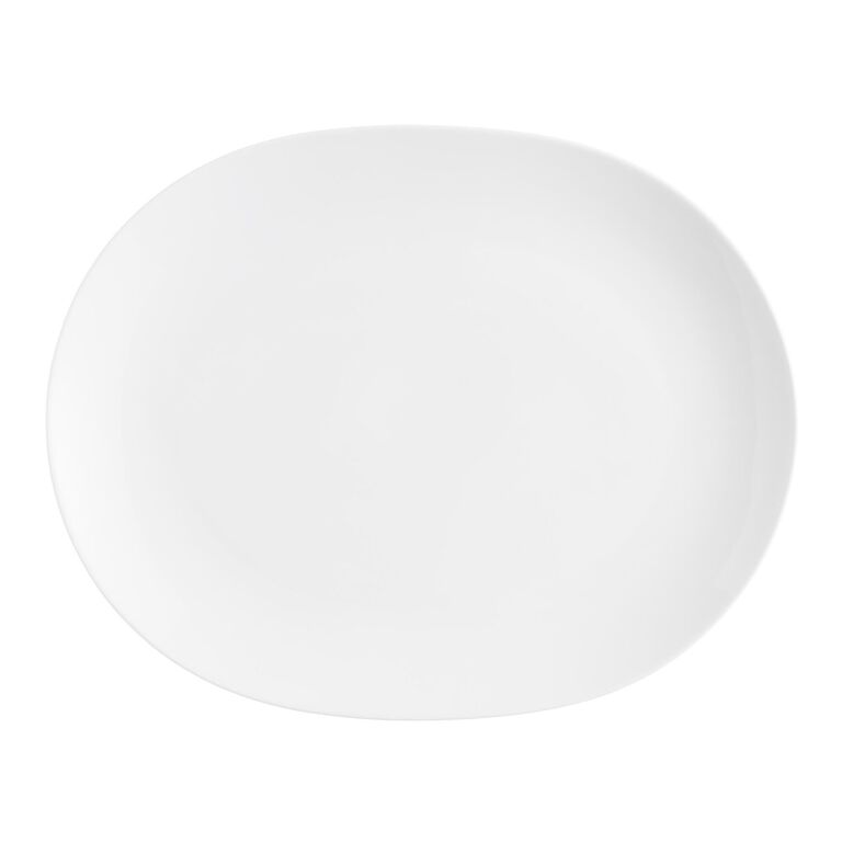 Coupe White Porcelain Serving Platter image number 1