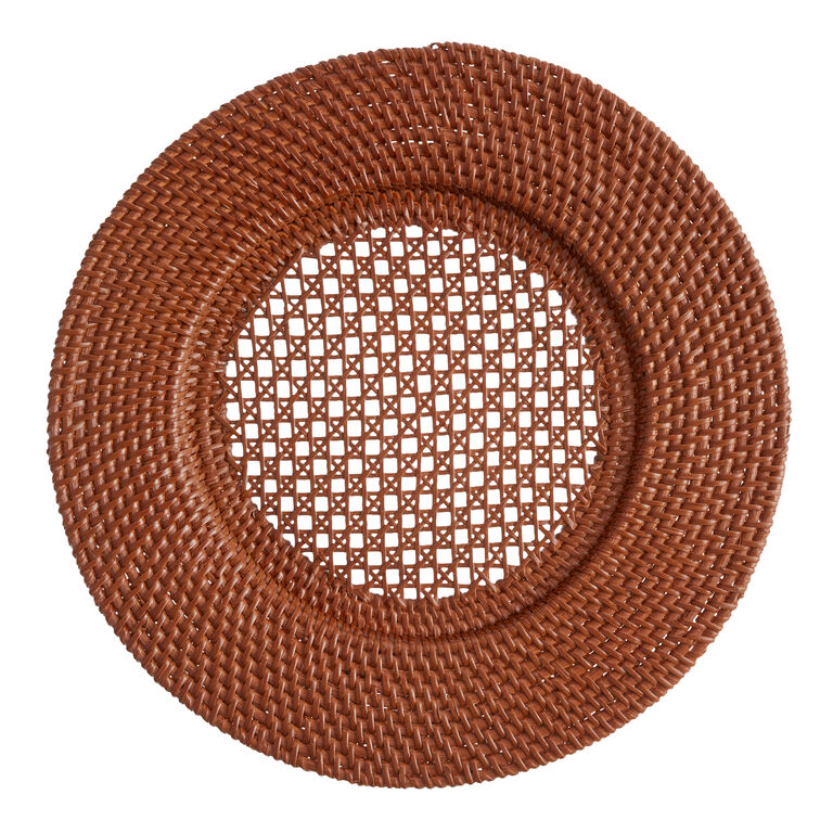 Honey Rattan Charger Plate image number 1