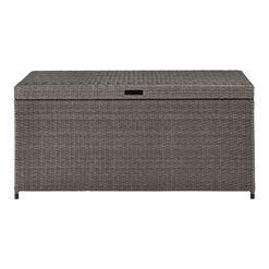 Pinamar Gray All Weather Wicker Outdoor Storage Chest