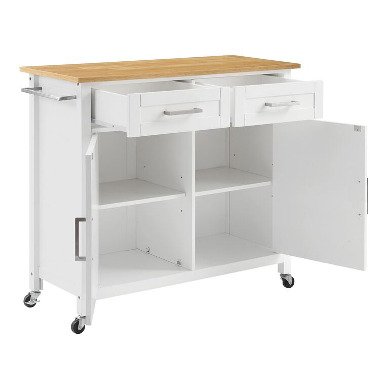 Fairview Wood Shaker Style Kitchen Cart image number 4