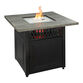 San Felipe Faux Wood and Black Steel DualHeat Fire Pit Table image number 0