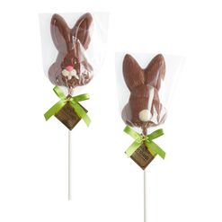 Splendid Milk Chocolate Bunny Lollipops Set Of 2