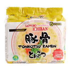 Sapporo Ichiban Tonkotsu Ramen Noodle Soup 5 Pack
