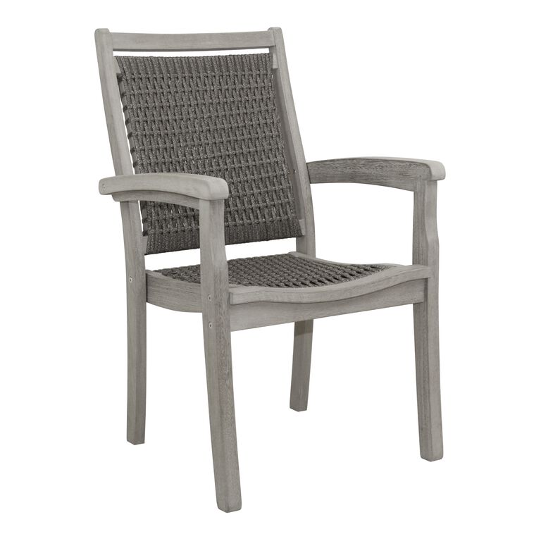Helena Gray All Weather Outdoor Stacking Dining Armchair image number 1