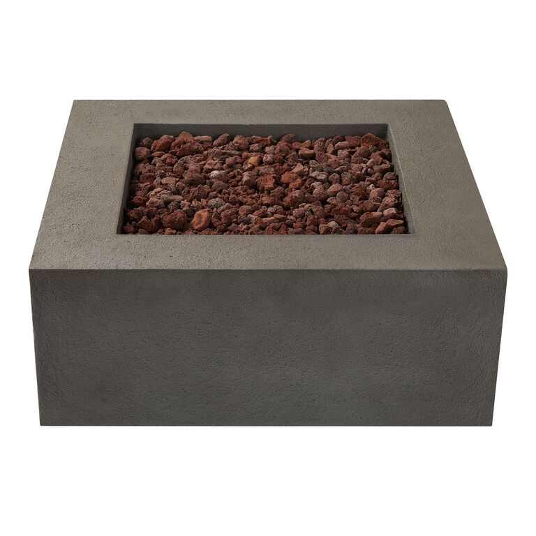 Baltic Square Glacier Gray Faux Stone Gas Fire Pit Table image number 3