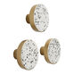 Round White and Black Terrazzo Wall Hooks 3 Pack image number 0