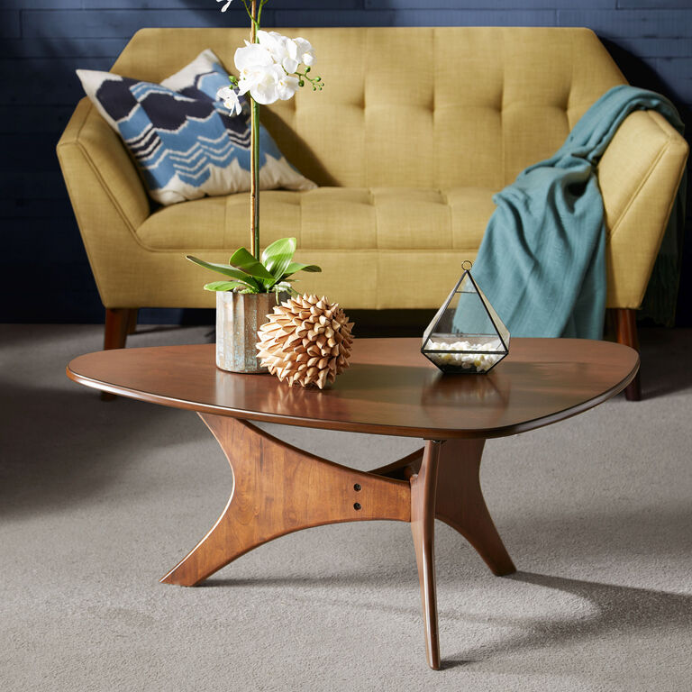 Don Triangular Wood Coffee Table image number 2