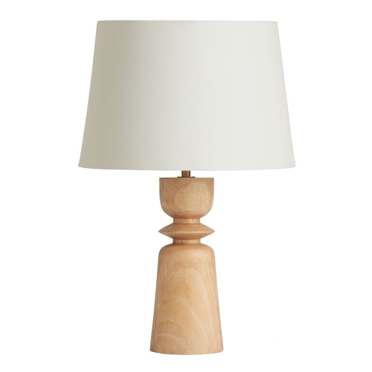 Asher Blonde Wood Sculptural Table Lamp Base image number 3