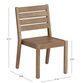 Corsica Light Brown Eucalyptus Outdoor Dining Chair image number 5