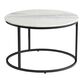 Milan Round White Marble and Metal Coffee Table image number 0