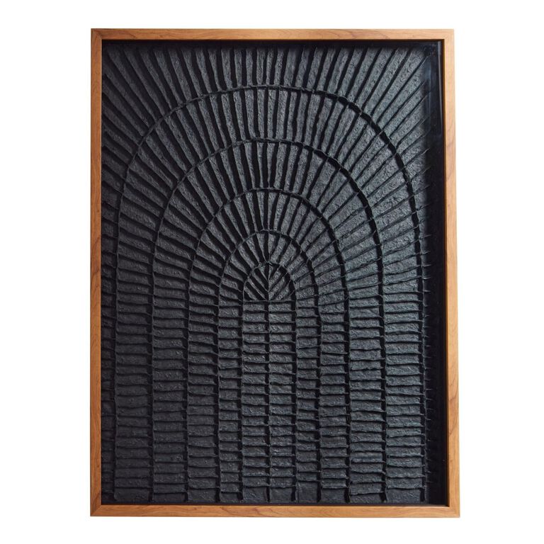 Black Rice Paper Arch Shadow Box Wall Art image number 1