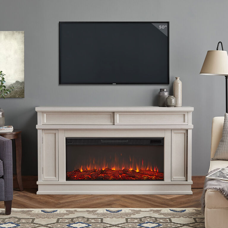 Rime Wood Electric Fireplace Media Stand image number 2
