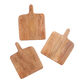 Burnt Mango Wood 3 Piece Cutting Board Set with Stand image number 1
