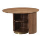 Imani Round Mango Wood Fluted Dining Table With Storage image number 2
