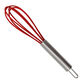 Mini Red Silicone and Stainless Steel Whisk Set of 2 image number 0