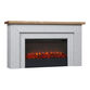 Sleetham Light Gray Wood Electric Fireplace Mantel image number 0